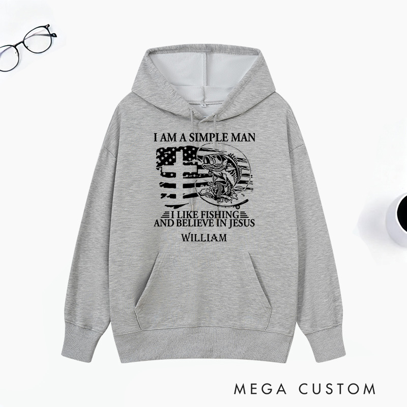 Personalized a Fisher of Men Classic Hoodies with Name Unisex Hoodies Religious Gift for Christian Men
