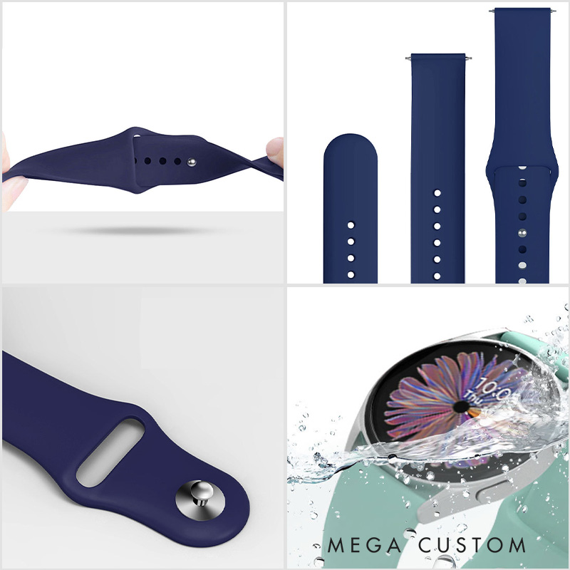 Personalized Virgin Mary with Cross Silicone Watch Band with Name for Huawei Samsung Watch Religious Christian Gift for Her Mother's Day Gift