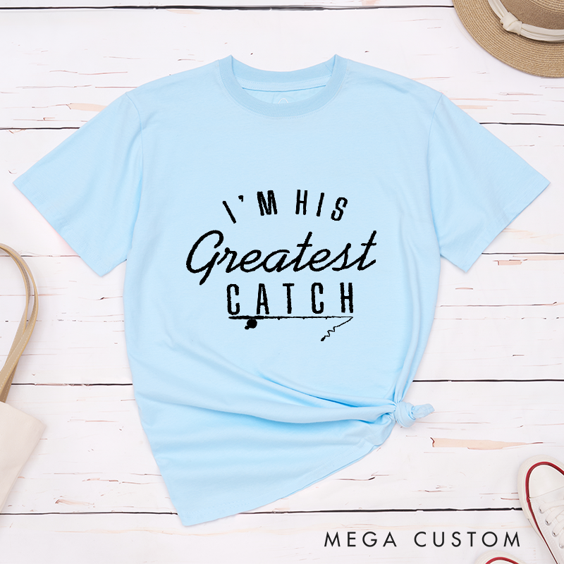 Personalized Fisherman T-Shirt Fisherman Wife T-Shirt Fishing T-Shirt Couples Matching Husband Wife T-Shirt Valentines Day Gift