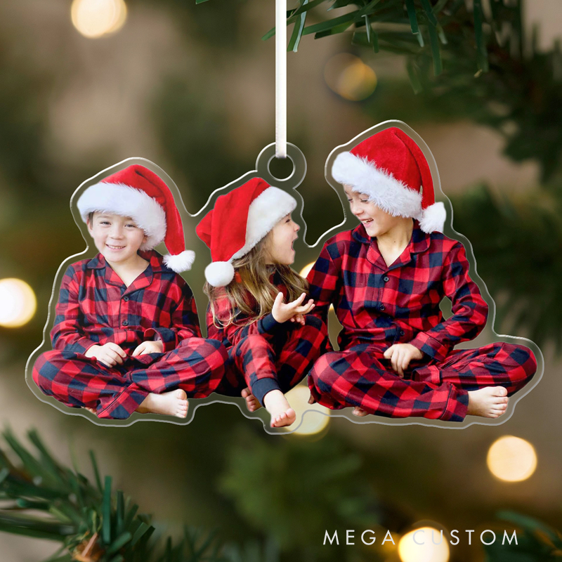 Personalized Laser Cut Photo Acrylic Christmas Ornament