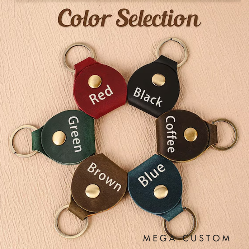 Personalized Leather Guitar Pick Holder and Silver Commemorative Coins Case Custom Guitar Pick and Silver Commemorative Coins Case Keychain