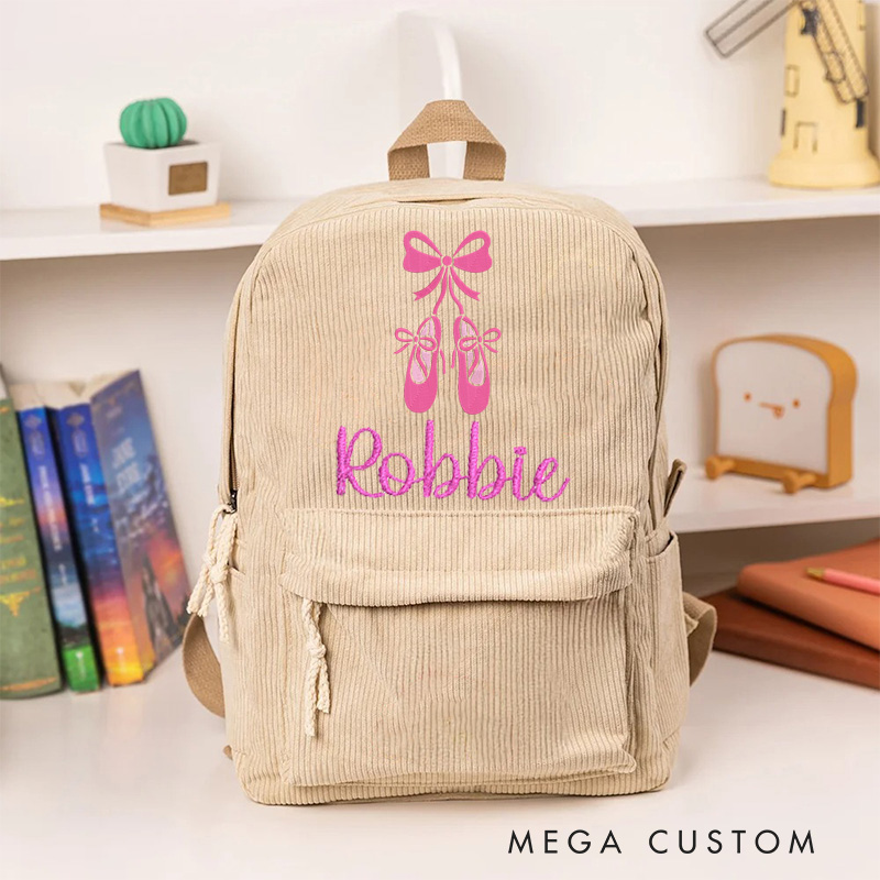 Personalized Pinky Shoes Ballerina Backpack Dance Bag Ballet Gifts for Girls Women Dancers