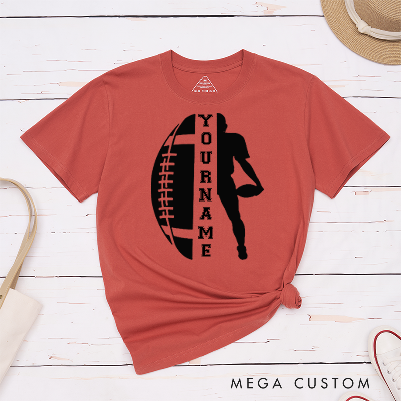 Personalized American Football T-Shirt with Custom Your Name