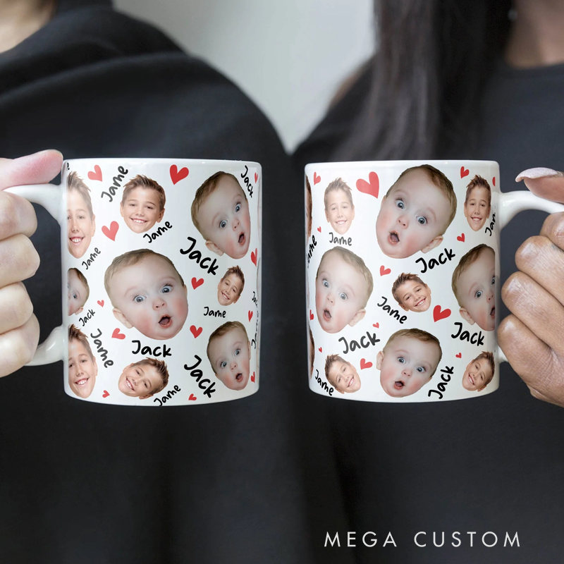 Personalized Face and Name Photo Mug