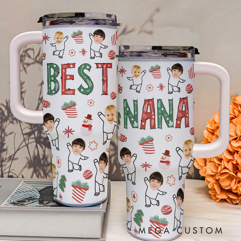  Personalized Best Nana Photo 40oz Tumbler with Straw