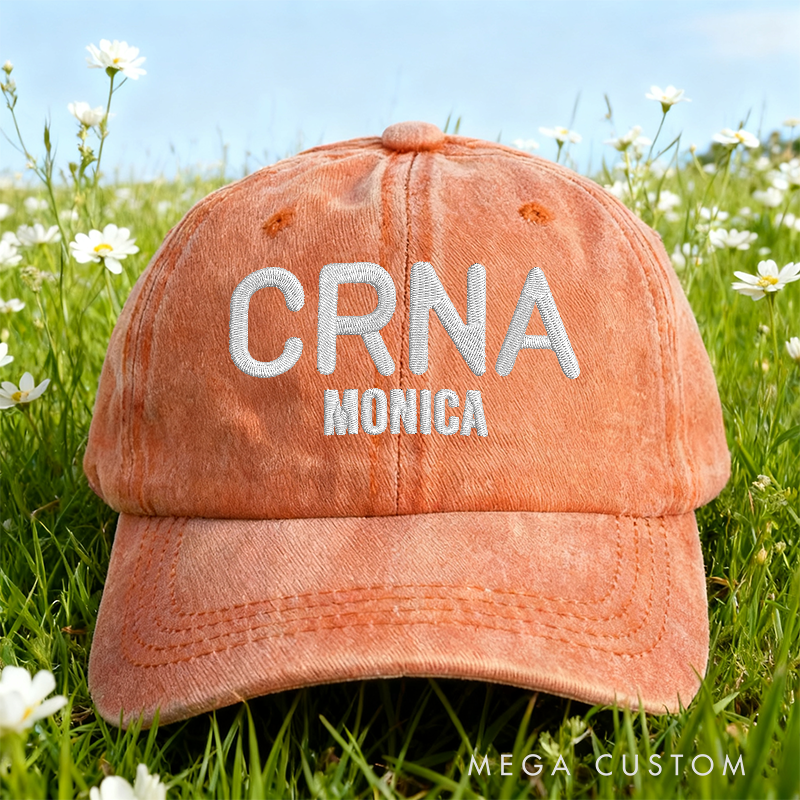  Personalized CRNA Embroidered Cap Custom Color Adjustable Embroidered Dad Hat