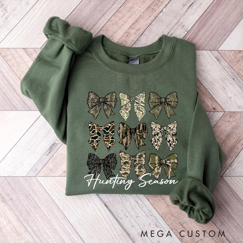 Personalized Hunting Camouflage Sweatshirt Hunting Classic Sweatshirts Hunting Season Gift for Her Him