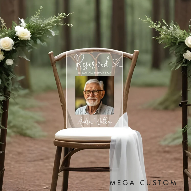 Personalized Reserved Memorial Sign Memorial Plaque In Loving Memory Wedding Decor Sympathy Gift Memorial Acrylic Wedding Sign