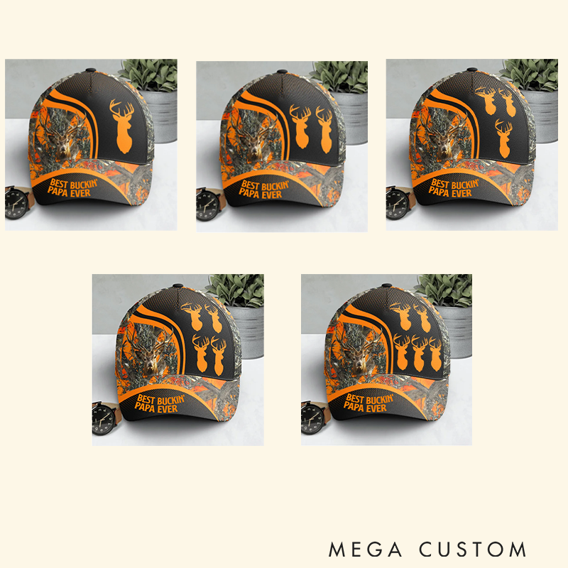 Personalized 3D Hunting Classic Cap Custom Dad Grandpa Father Hunting Cap Gift Hunting Enthusiasts