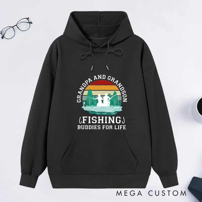 Personalized Fishing Hoodie Fishing Buddies for Life Design Funny Fishing Hoodie Perfect Gift for Fishing Lovers Perfect for Outdoor and Casual Wear