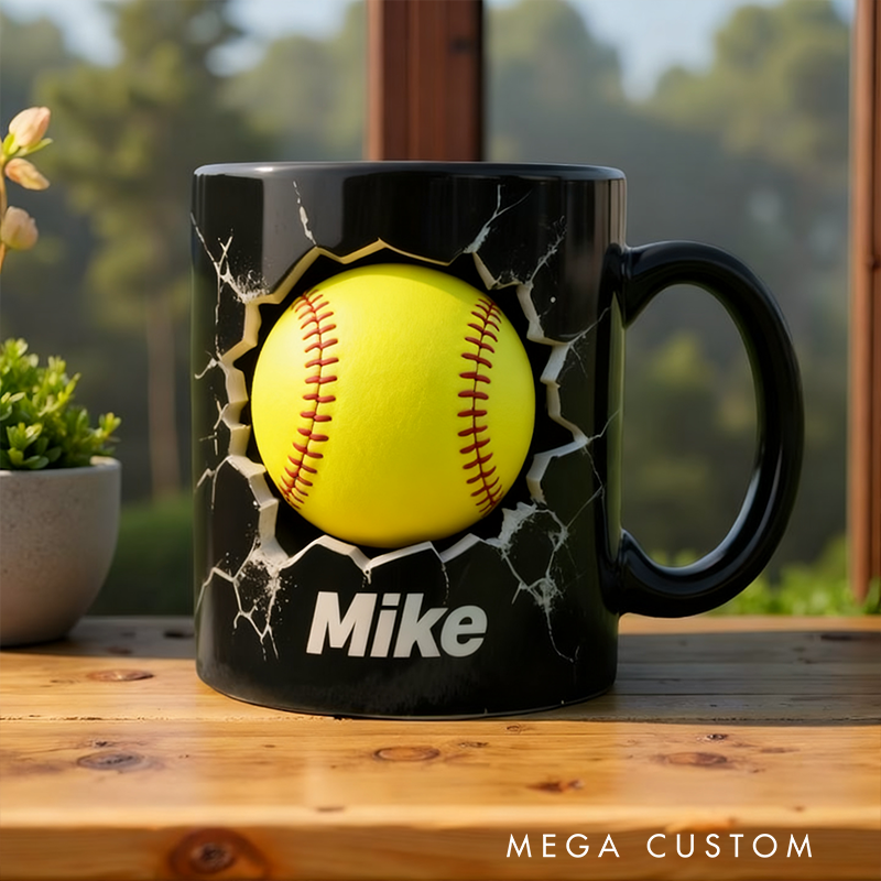 Personalized Soccer Basketball Volleyball and Golf Ball Mug with Custom Name Perfect Gift for Sports Fans and Players