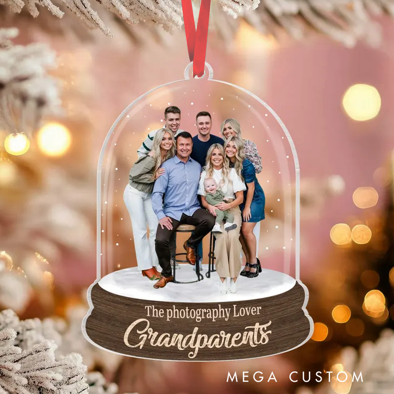 Personalized Family Photo Christmas Ornament Custom Acrylic Keepsake Gift
