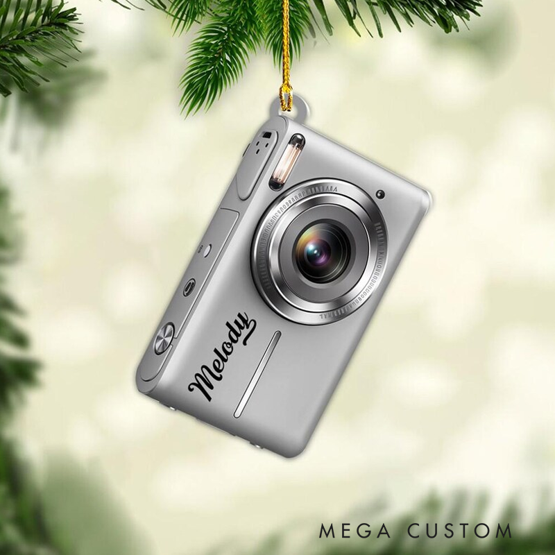 Personalized Camera Ornament Custom Photographer Christmas Gift
