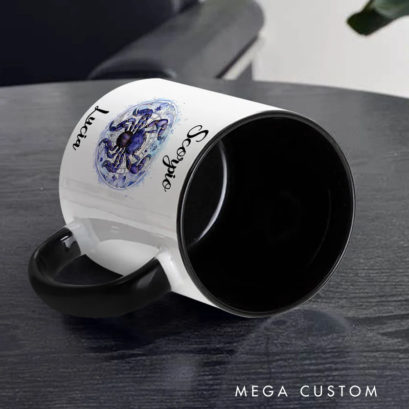 Personalized Astrology Zodiac Constellation Mug with Name Birthday Gift for Women Men