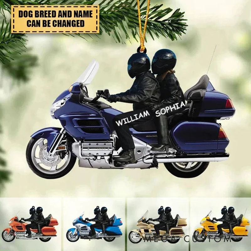  Personalized Motorcycle Couple Christmas Ornament 2025 Custom Name Funny Christmas Gift for Couple