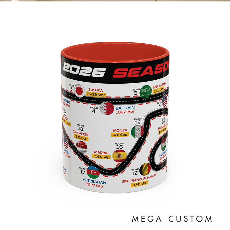 Personalized The Race Season 2026 Mug Racing Themed Mug Custom Racing Speed Lover Mug Xmas Gift 