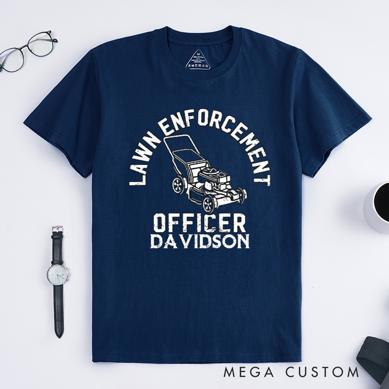Personalized Lawn Enforcement Officer Classic T-Shirts Gardener Shirt Lawn Tee Aesthetic Shirt Gift for Garden Lovers