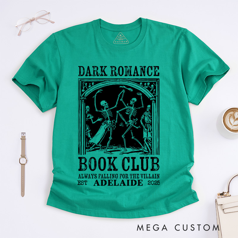 Personalized Dark Romance Book Club Classic T-Shirts, Trendy Literature Shirt Romance Book Shirt Dark Academia Tee Book Lover Gift