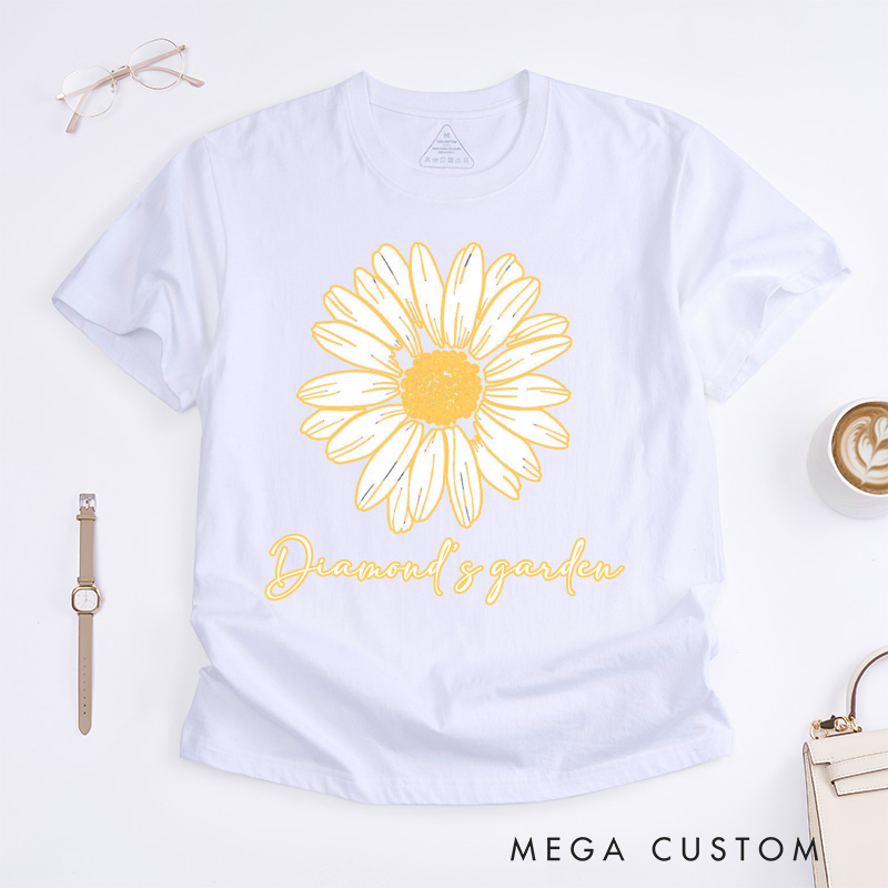 Personalized Daisy Classic T-Shirts Wildflower Shirt Floral Shirt Gift Plant Lover Gift Gardening Lover Gift Flower Tee Plant Lover Tee