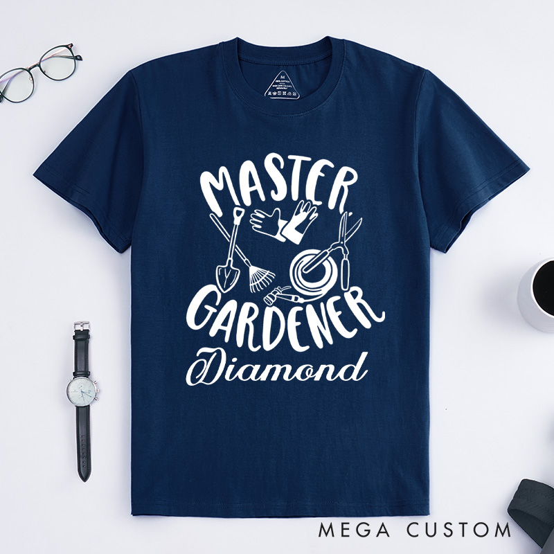 Personalized Master Gardener Classic T-Shirts Custom Plant Lover Shirt with Name Gardener T Shirt Gardening Shirt Gardener Gift