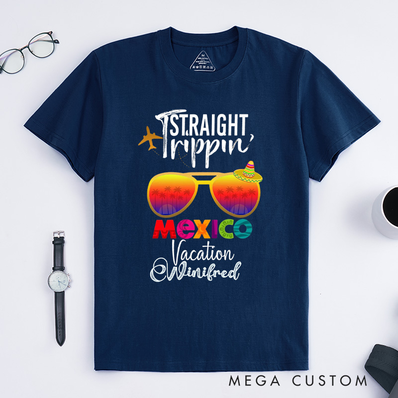Personalized Mexico Classic T-Shirts Trip Shirt Vacation Tee Trendy Shirt Customized Name Shirt Tee Gift For Traveler