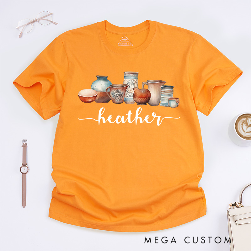 Personalized Pottery Lover Classic T-Shirts for Ceramics Artist Gift for Pottery Teacher Pottery Maker Shirts