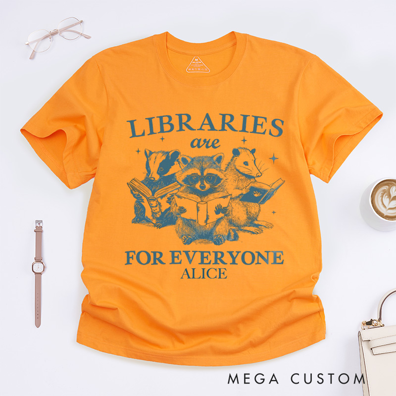 Personalized Libraries Are For Everyone Comfort Colors Classic T-Shirts Library Shirt Librarian Shirt Book Lover Gift Reading Book Bookish Gift Librarian Gift
