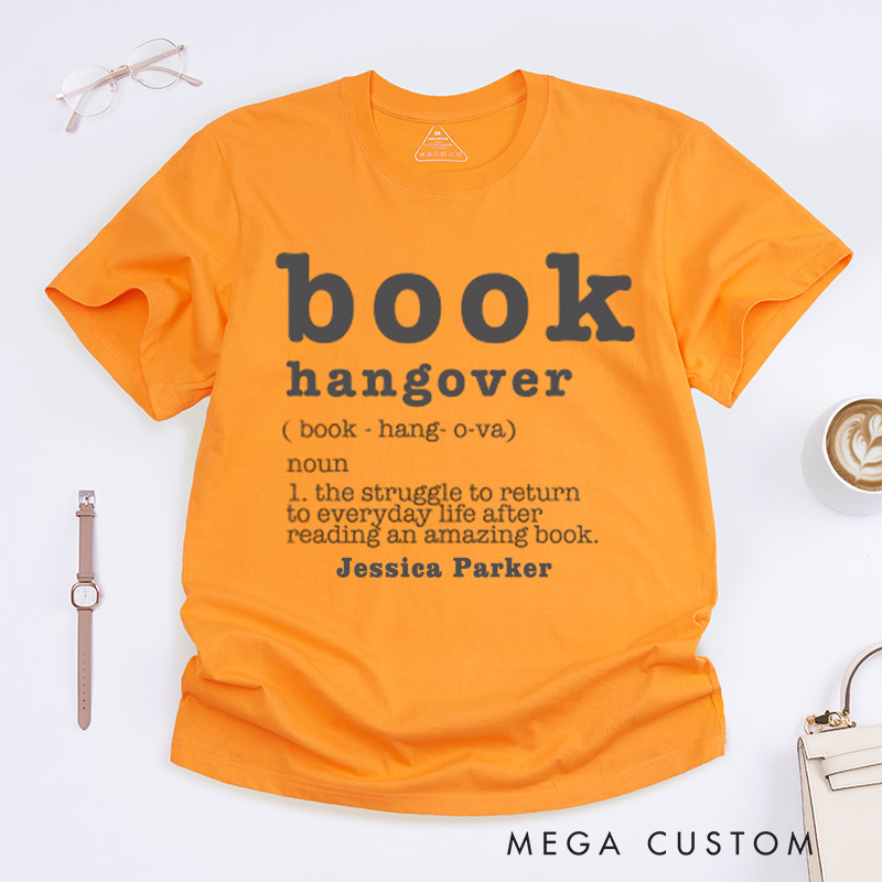 Personalized Book Hangover Classic T-Shirts Book Lover Gift Reading Shirt Book Lover Gifts Bookworm Gift Bibliophile Shirt Reader Shirt