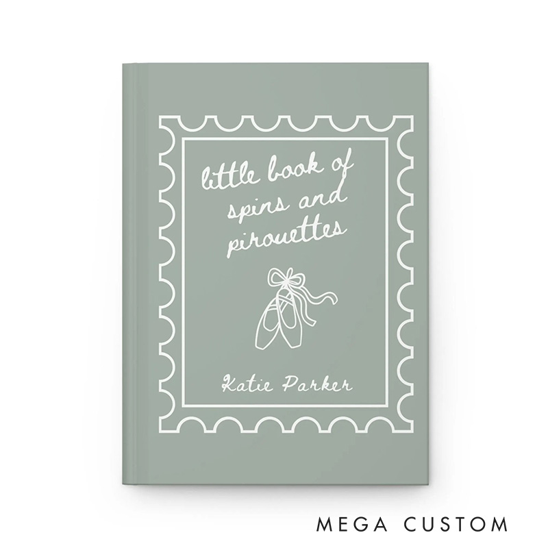 Personalized A5 Little Ballerina Hardcover Journal Custom Ballerina Notebook Choreography Studio Dancer Gift Recital or Team Gift for Ballerinas