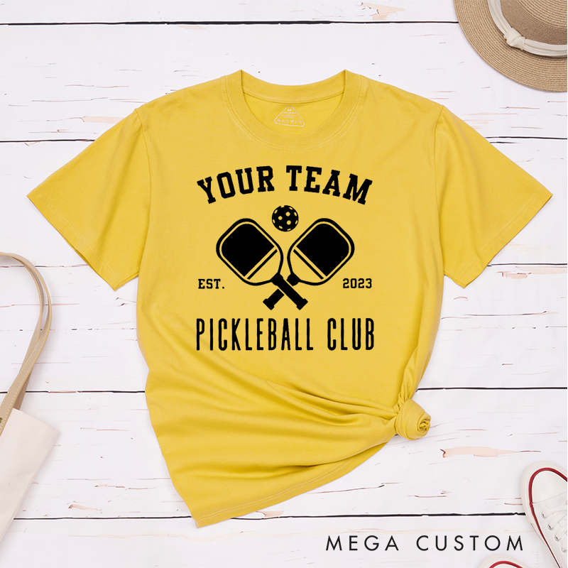 Personalized Pickleball Team T-Shirt with Customize Your Team Name and Year