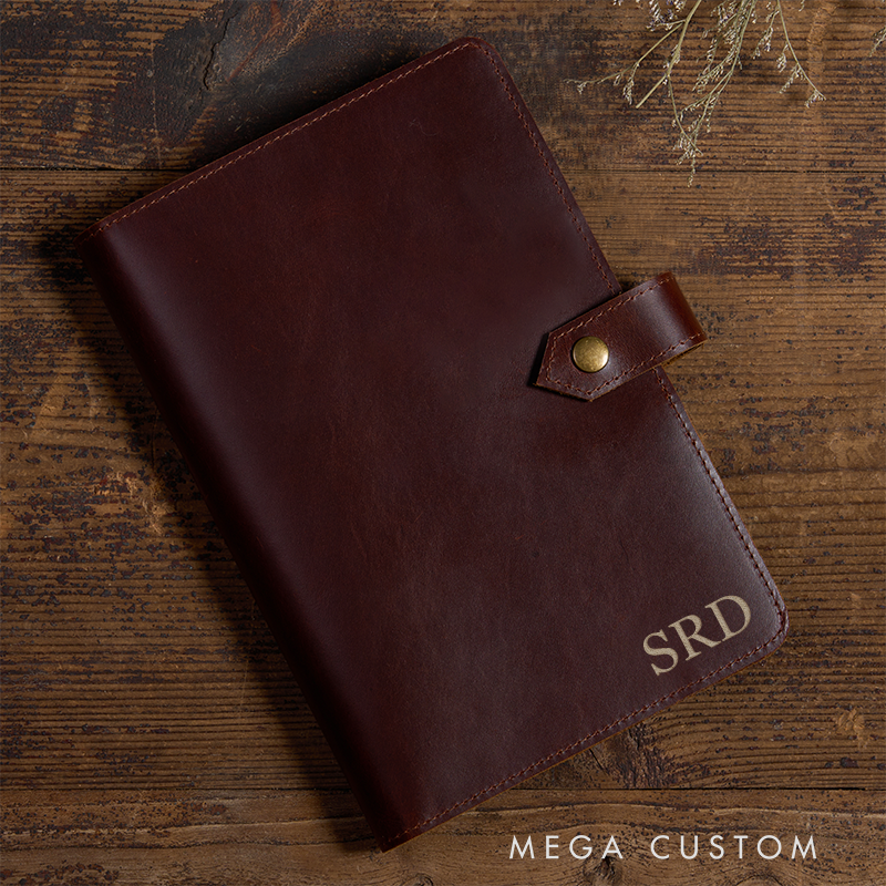 Personalized Leather Notebook Custom Leather Journal Personalised Leather Notebook Initial Notebook Gifts