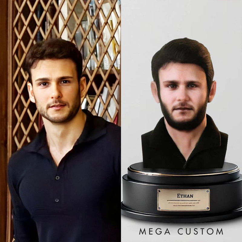 Personalized MemoPortrait 3D-Printed Model Custom Photo Memorial Tribute Memorial Gift Memorial Day 