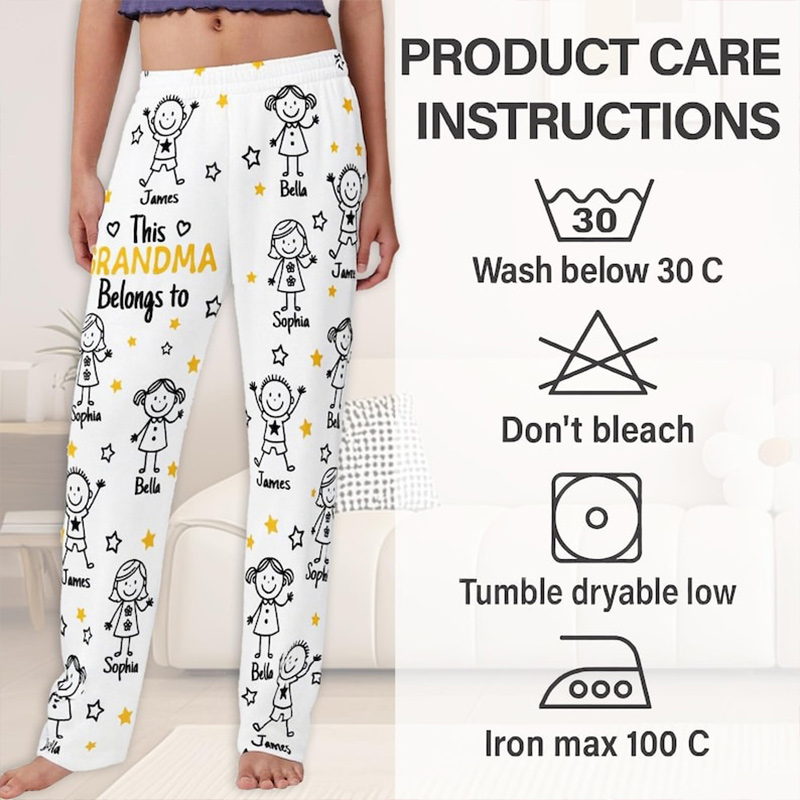 Personalized Name Pajamas Pants This Grandpa Belongs to Pajama Pants Gifts for Grandma Grandpa