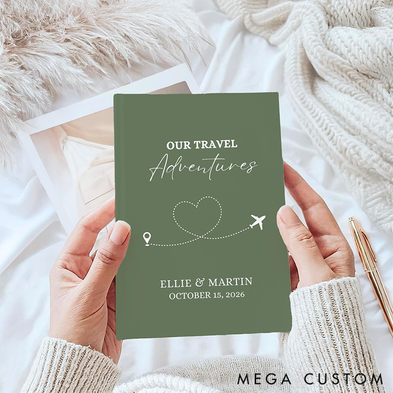 Personalized A5 Travel Notebook New Adventure Journal Camping Bucket List Custom Book World Travel Journal Travel Lover Gift for Couple Valentines Gift