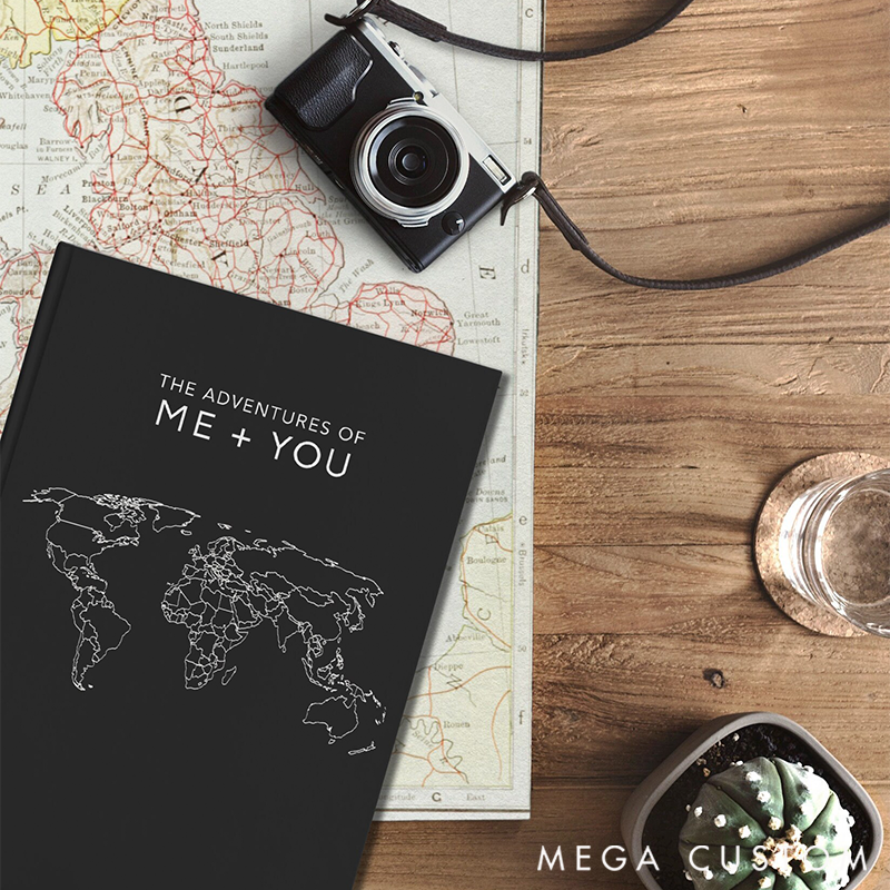 Personalized Couple's A5 Travel Journal Notebook for Couple Valentines Gift