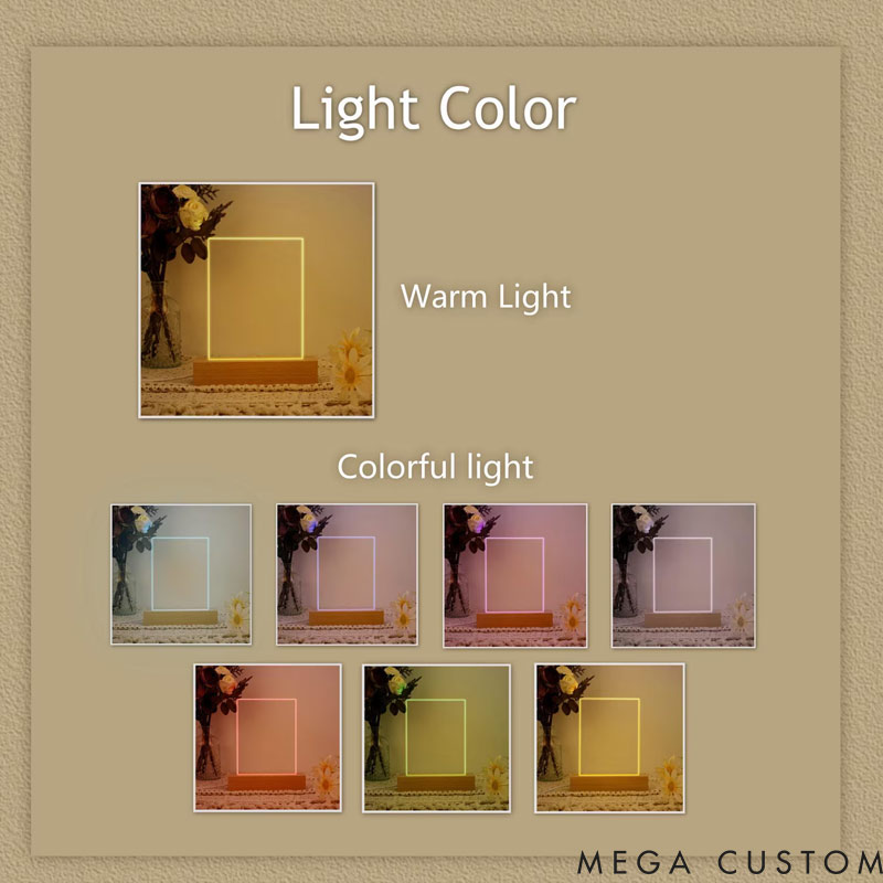 Personalized First Date Map Acrylic LED Light Valentine's Day Gift for Traveling Lovers