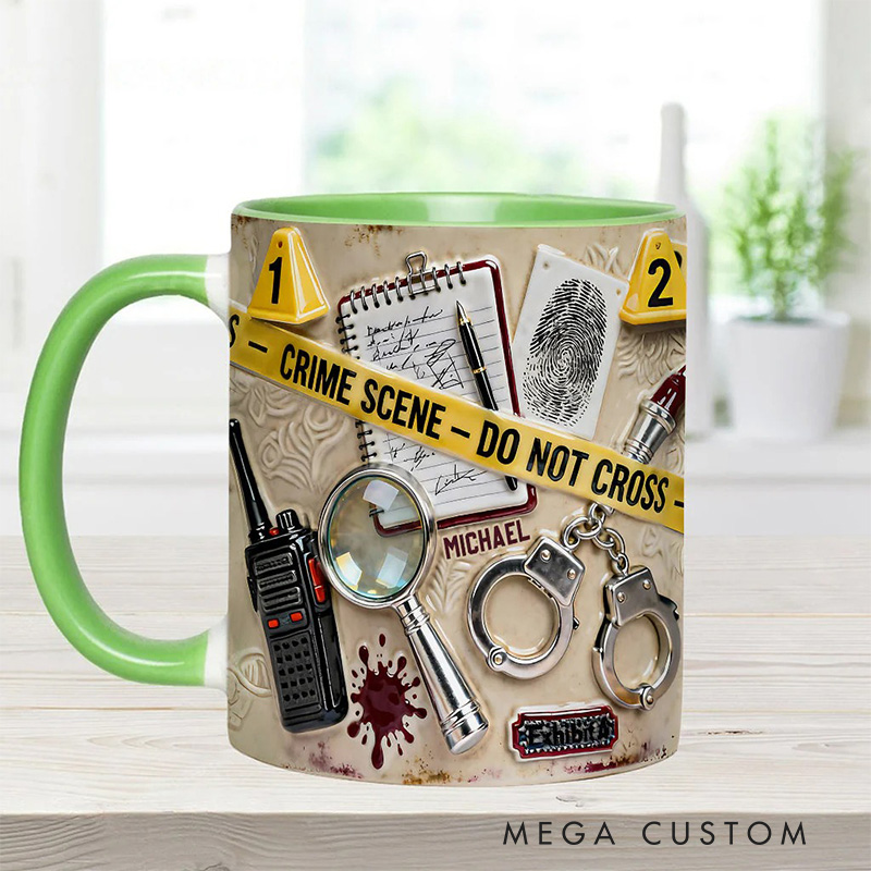 Personalized 2D Flat Crime Detective Mug TV Show Mug Movie Lover Gift for Friend Birthday Gift