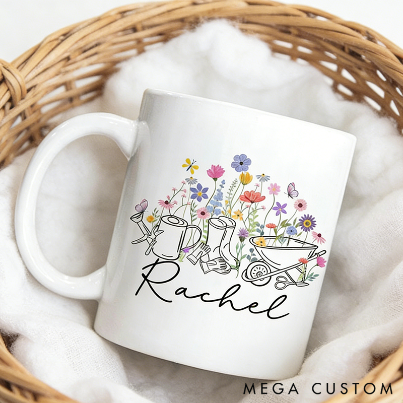 Personalized Gardener Gift Custom Name Gardener Mug Gift for Garden Mom Gardening Lover Gift Plantaholic Gift Mug