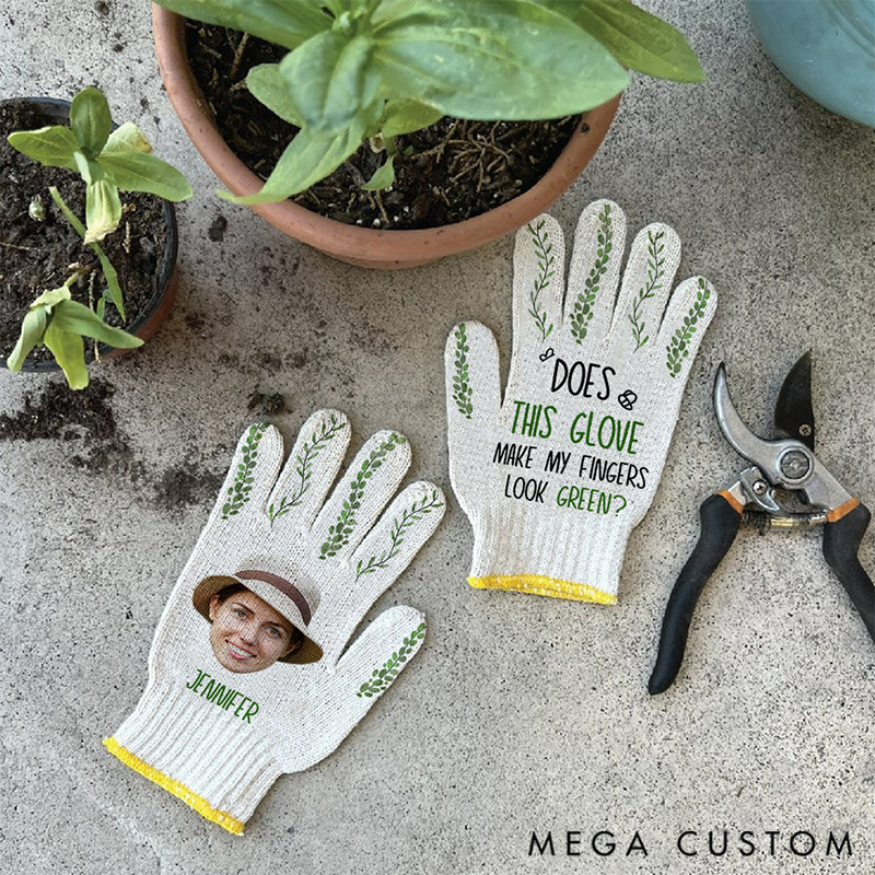 Personalized Does This Glove Make My Fingers Look Green Garden Gloves Flower Work Gloves Garden Gloves for Women Gardening Protective Gloves Outside Gloves Gardening Lovers Gift