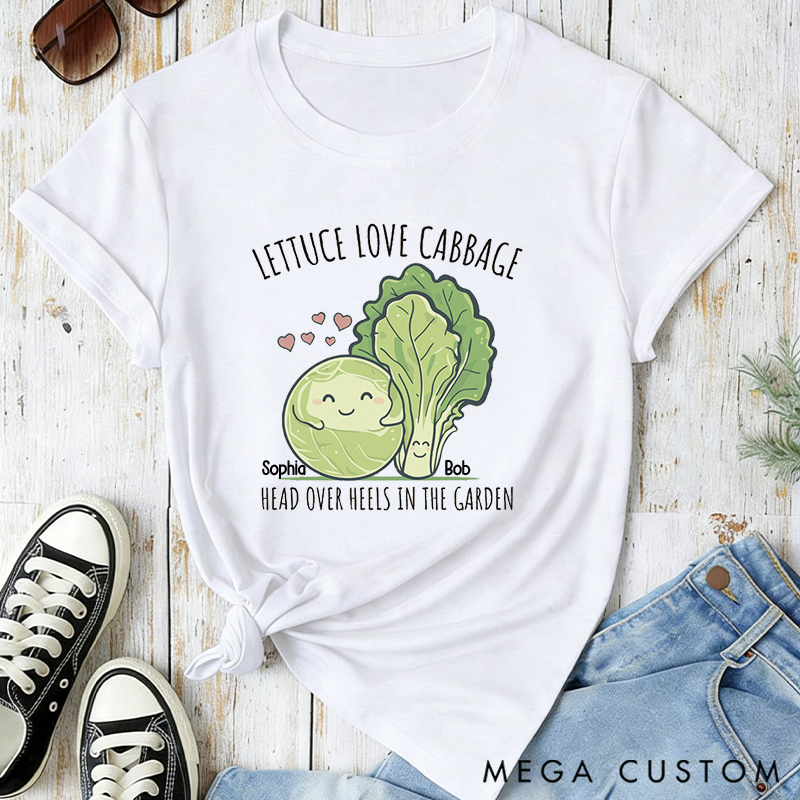 Personalized Lettuce Love Cabbage Gardening Classic T-shirts Cute Valentine Gardening Lover Gift