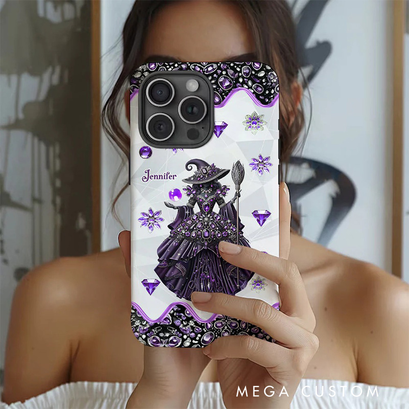 Personalized 2D Flat Witch Dream Phone Case Magic Lover iPhone Case Witchcore Gift