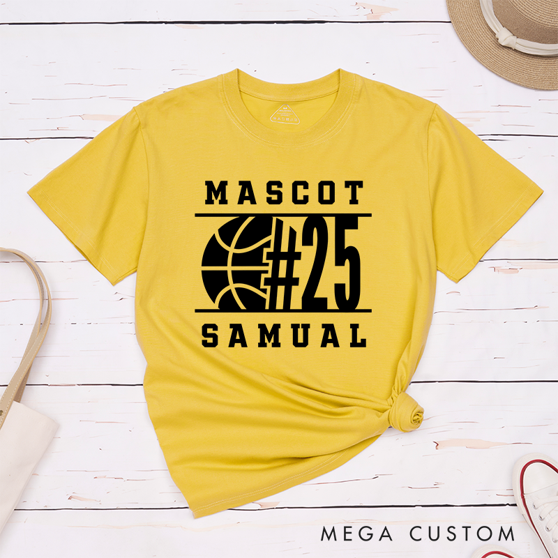 Personalized Basketball T-Shirt Design Featuring Player Number and Bold Basketball Graphic for Sports Fans