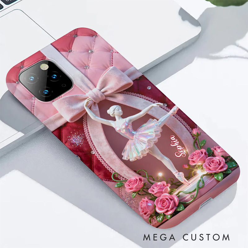 Personalized 2D Flat Just A Girl Who Loves To Dance Phone Case Dance Lover iPhone Case Ballet Gift