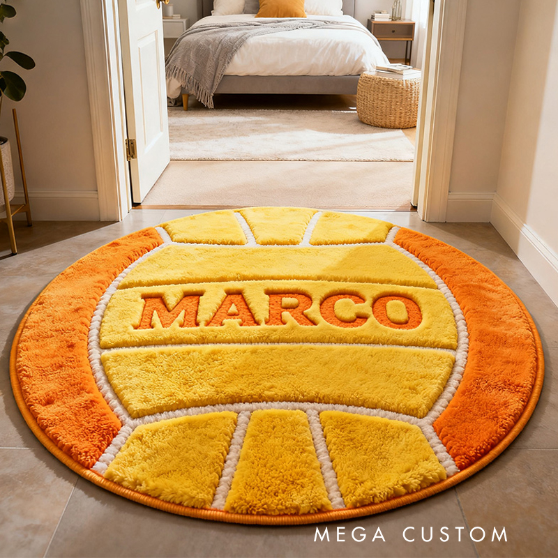 Personalized Water Polo Rug with Custom Name for Fans and Players  