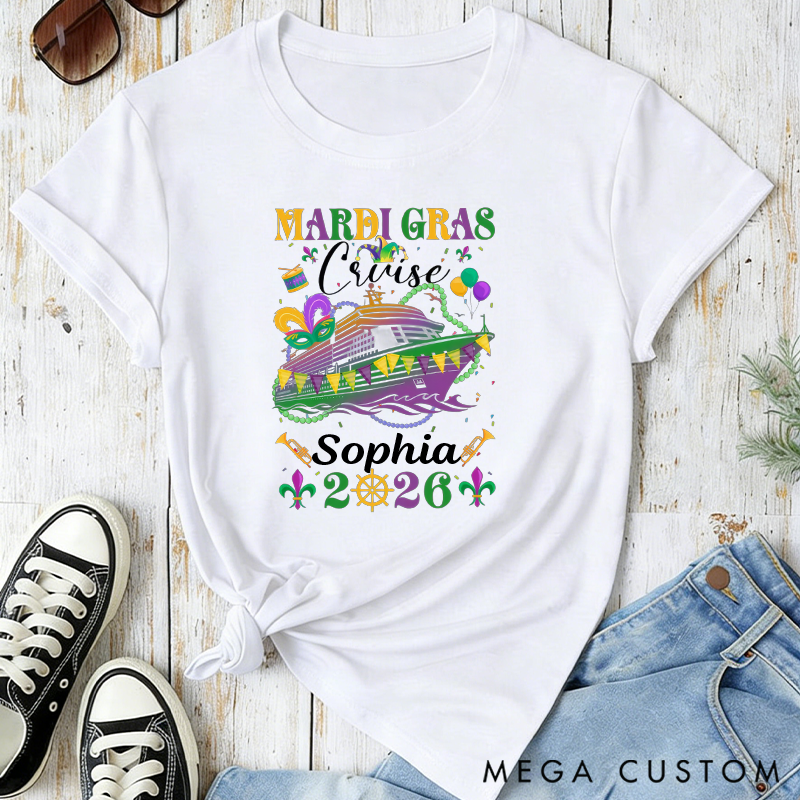 Mardi Gras Cruise 2026 Shirt, Mardi Gras Cruise Classic T-shirts, Mardi Gras Trip Classic T-shirts Mardi Gras Trip Apparel Cruise Lover Gift