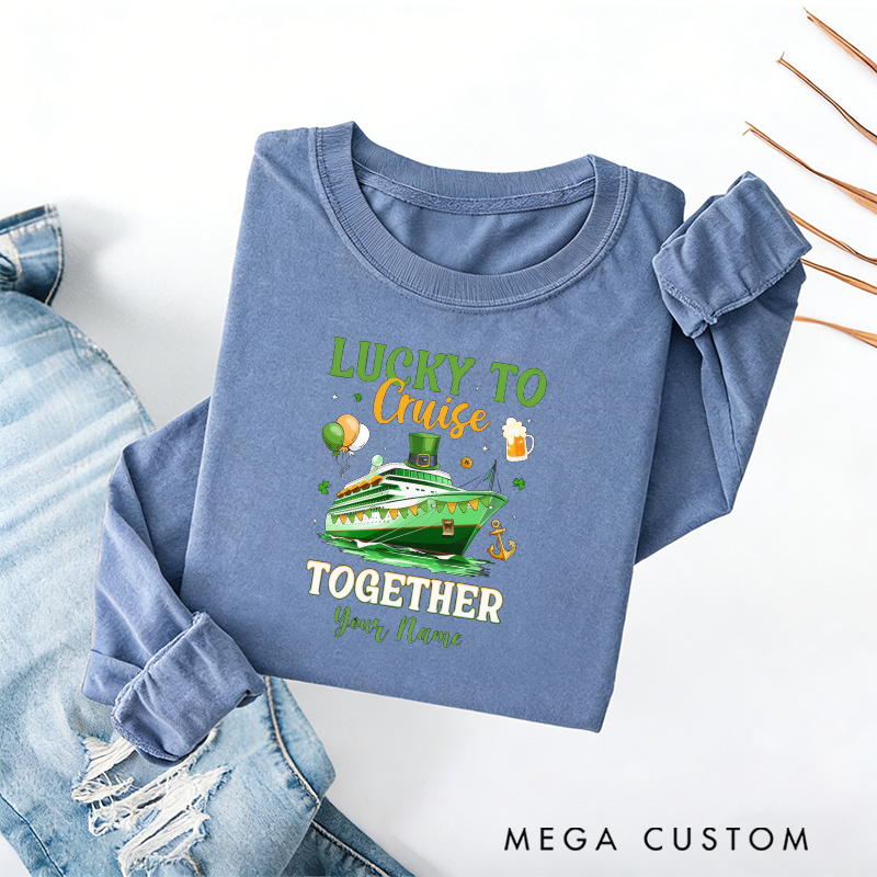 Personalized Cruising Together Classic Sweatshirt for St Patricks Day Saint Patricks Cruise Shirt St Pattys Day Cruise Gift Cruise Lover Gift