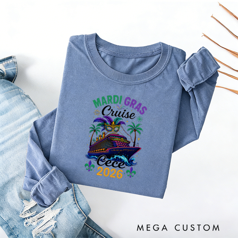 Personalized Mardi Gras Cruise 2026 Mardi Gras Cruise Squad Classic Sweatshirt Mardi Gras Trip Apparel Cruise Lover Gift