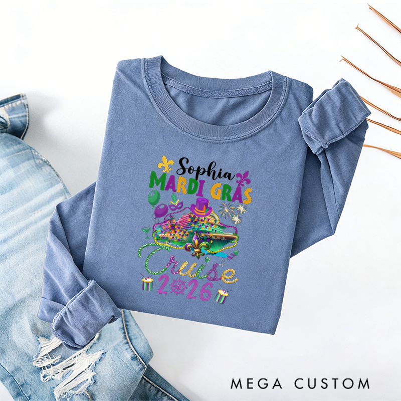Personalized Mardi Gras Cruise 2026 Classic Sweatshirt for St Patricks Day Saint Patricks Cruise Mardi Gras Trip Apparel Cruise Lover Gift