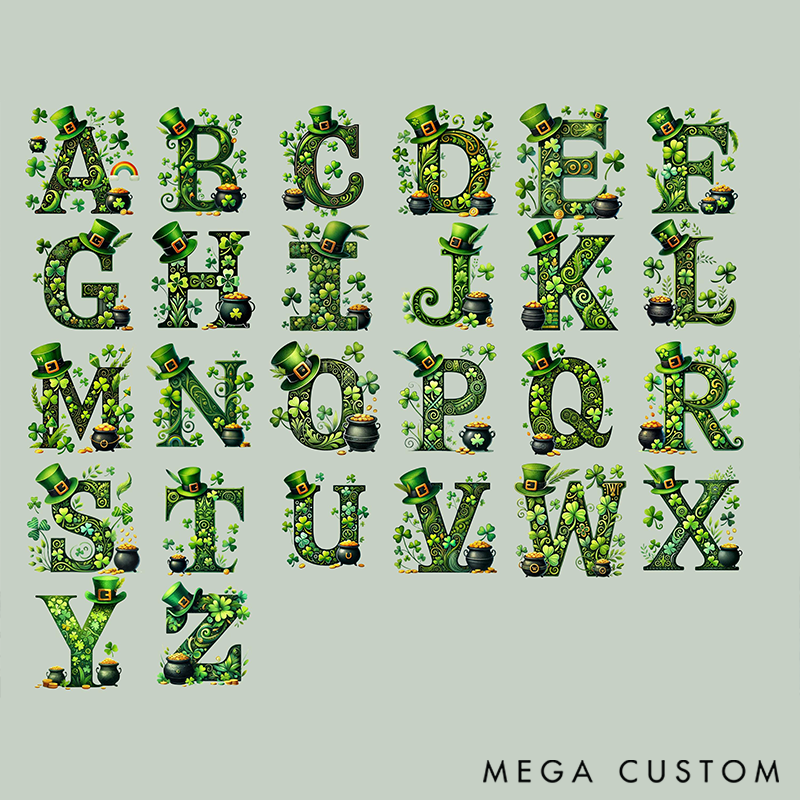 Personalized Irish Shamrock St. Patricks Day Initial Mug for Avid Garden Lovers