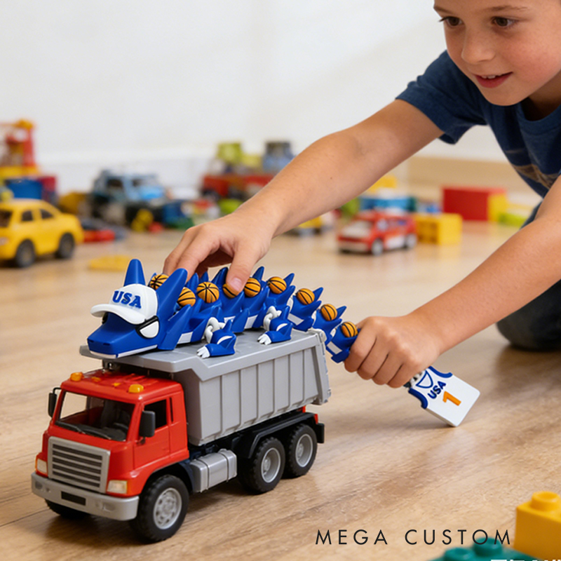 Personalized 3D Printed Basketball Dragon Toy with Custom Jersey for Basketball Loving Kids